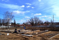 Апрель 2015 г., строительство дома № 23