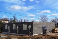 Апрель 2015 г., строительство дома № 32