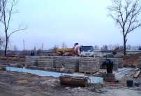 Ноябрь 2014 г. Заливка фундаментов, производство кладочных работ 1-й очереди строительства